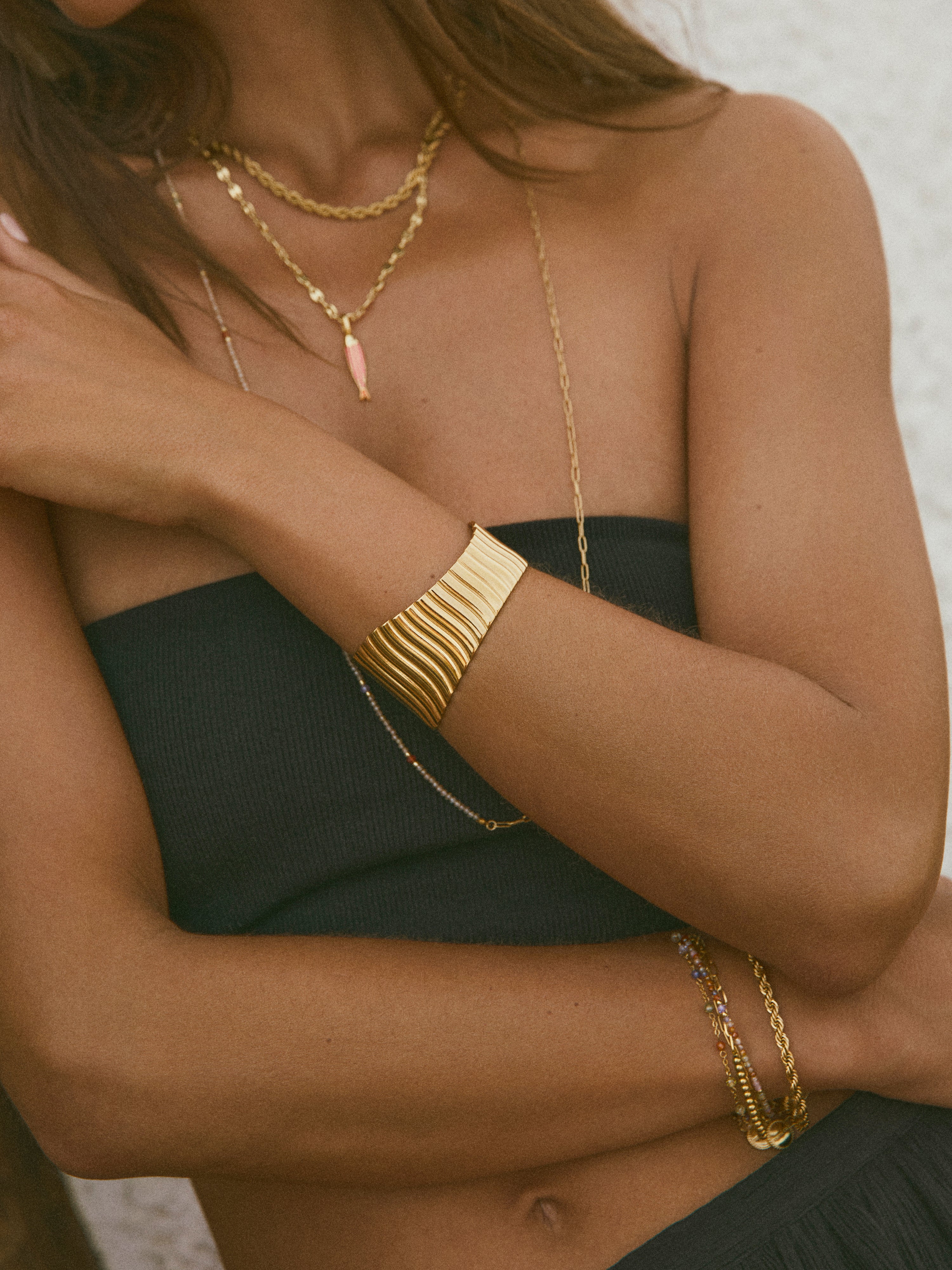 Cordelia Stainless Steel Gold Bracelet