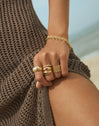 Anillo Charlotte Fucsia Baño Oro