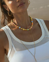 Collar Color Bomb Acero  Baño Oro
