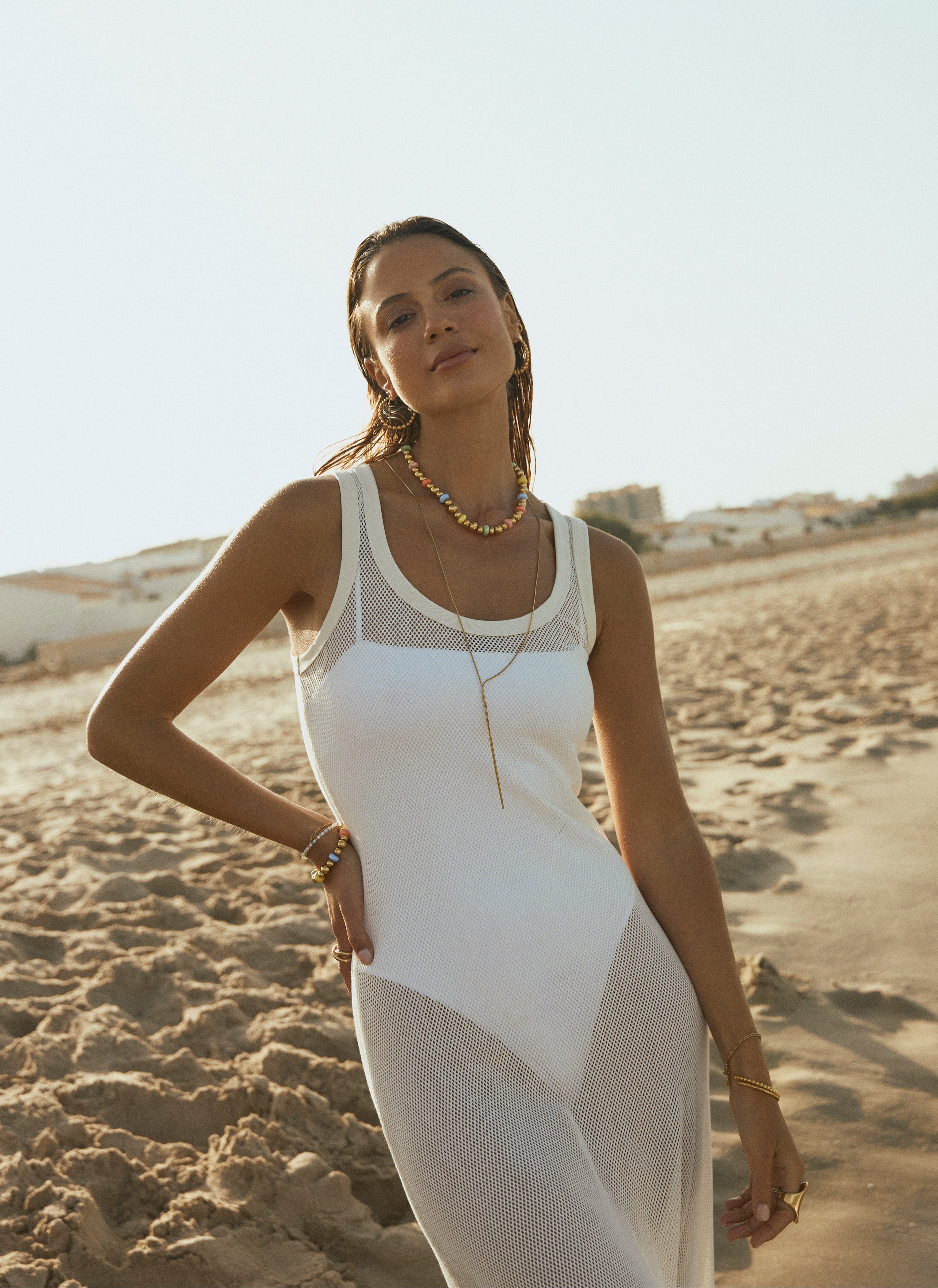 Fine Tressia Y Stainless Steel Gold Necklace
