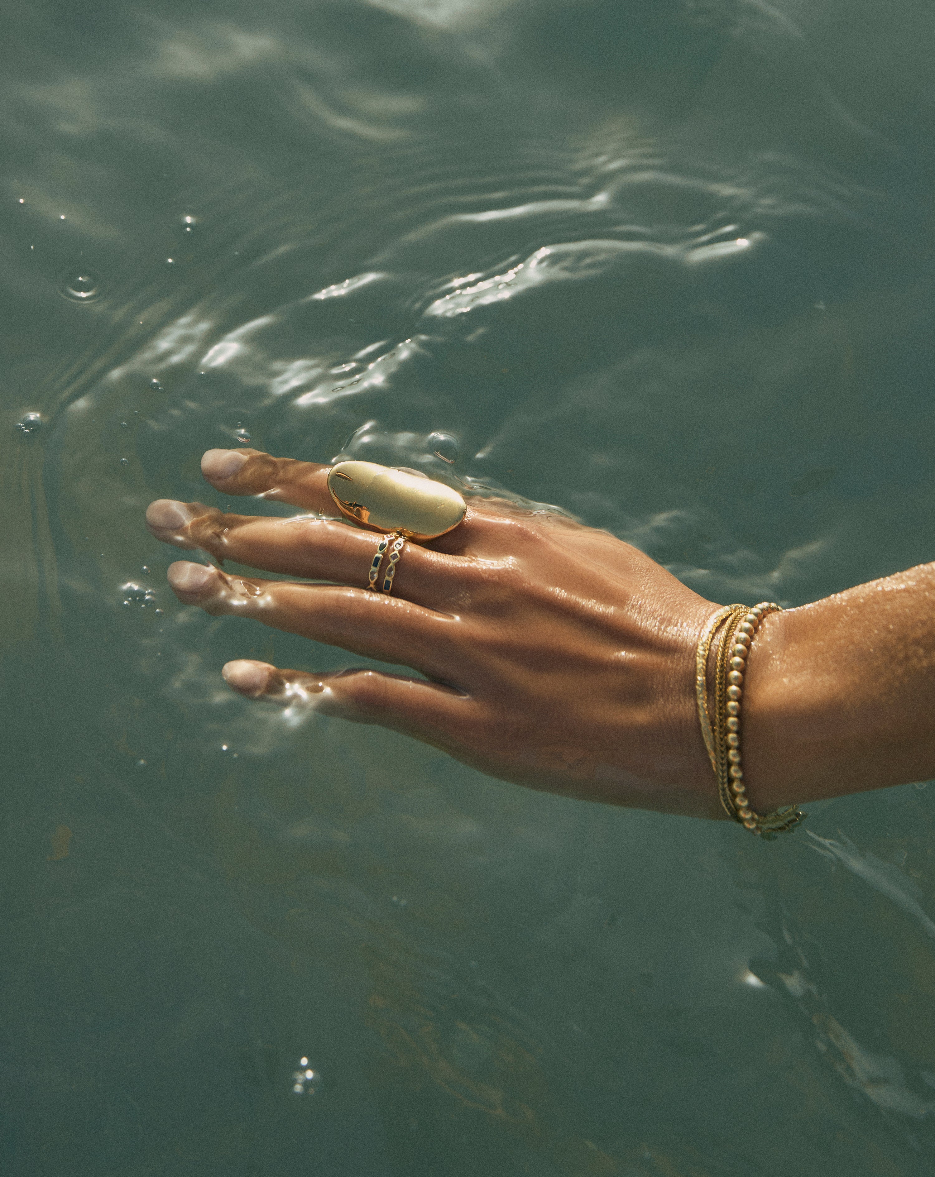 Bohemian Stainless Steel Gold Ring