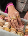 Double Cross Ring, Gold-Plated Steel
