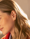 Triple Spark Gold Single Earring