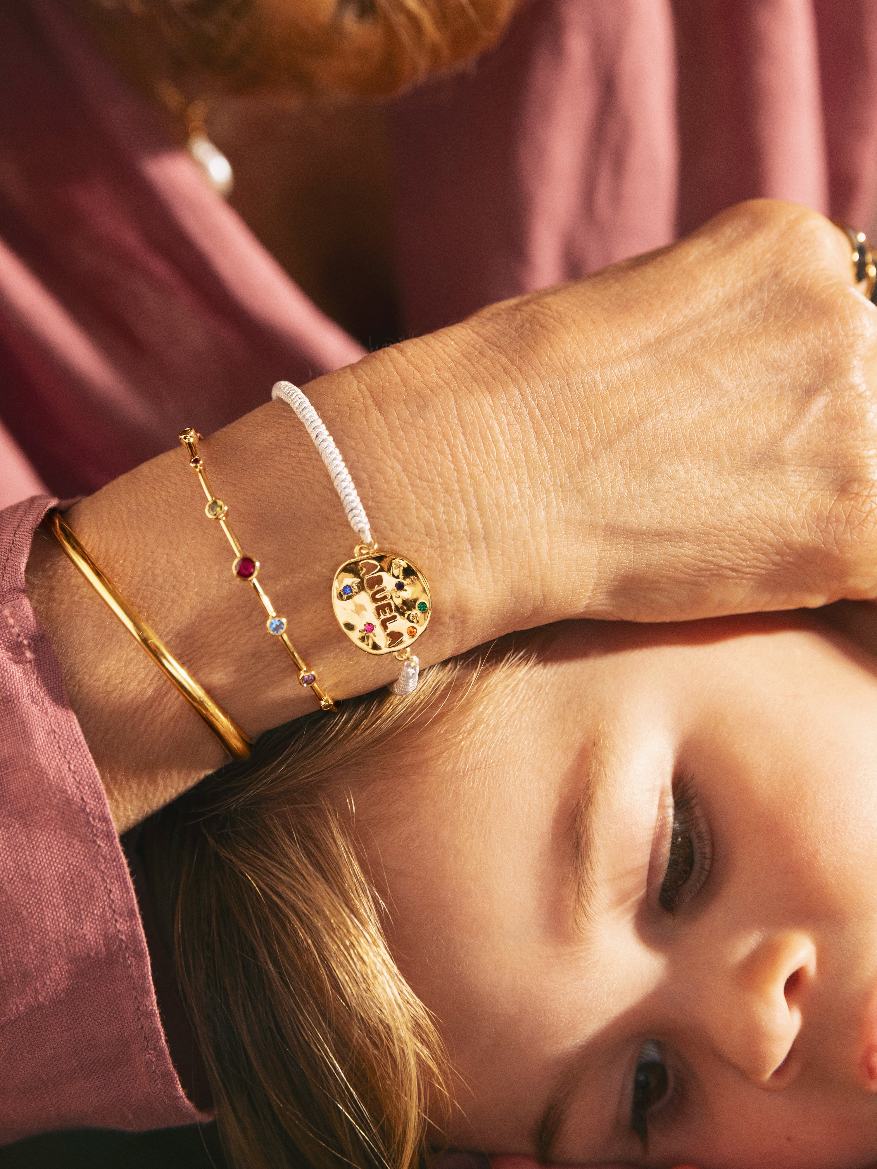 Pulsera Abuela Colors Baño Oro