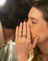 Anillo Abbraccio Stars Acero Baño Oro