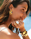 Anillo Ibiza Acero Baño Oro