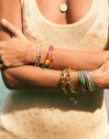 Pulsera Shells Acero Baño Oro