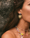 Pendientes Catalina Acero Baño Oro