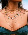 Collar Shells Acero Baño Oro