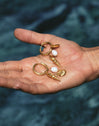 Pendientes Aro Carmen True Mar Acero Baño Oro