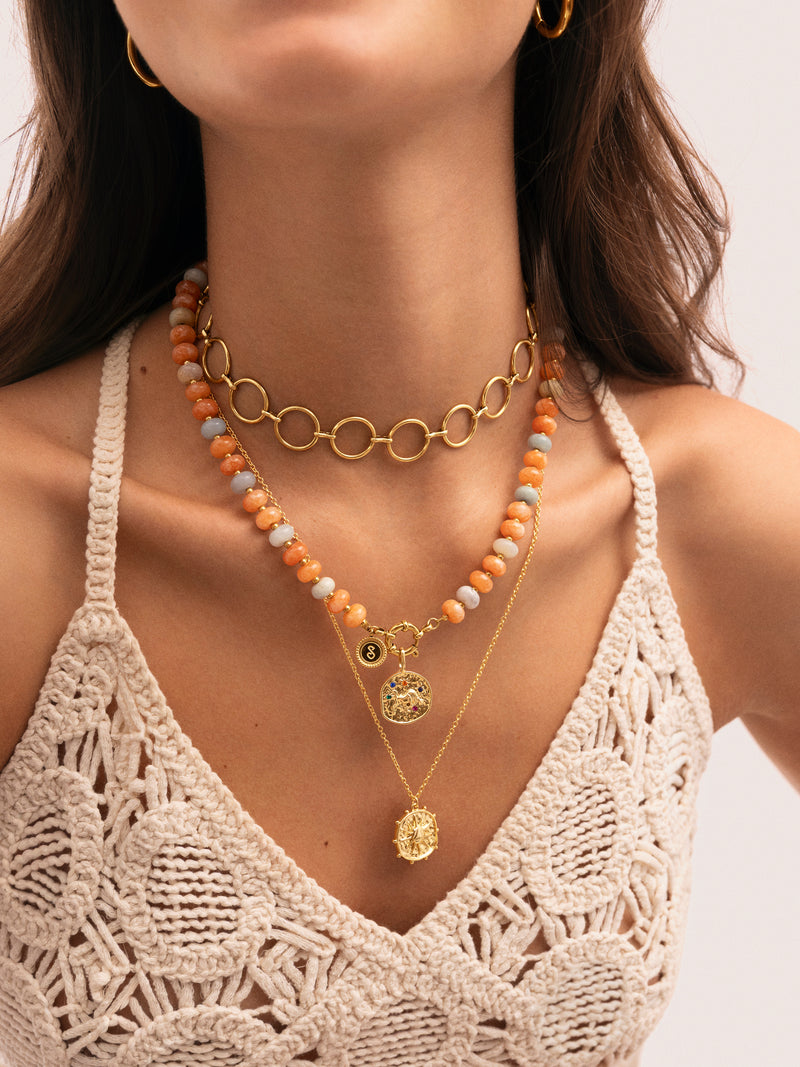 Cirles & Circles Stainless Steel Gold Choker