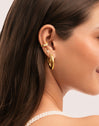 Dana Dots Stainless Steel Gold Earrings