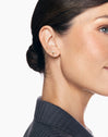 Spark Cross Steel Gold-Plated Single Earring