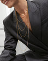 Crystals Colors Necklace Stainless Steel 18kt Gold Plated