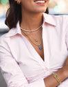 Alma Kyanite Steel Gold-Plated Necklace - vista 6
