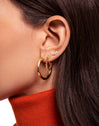 Carmen L Gold Hoop Earrings