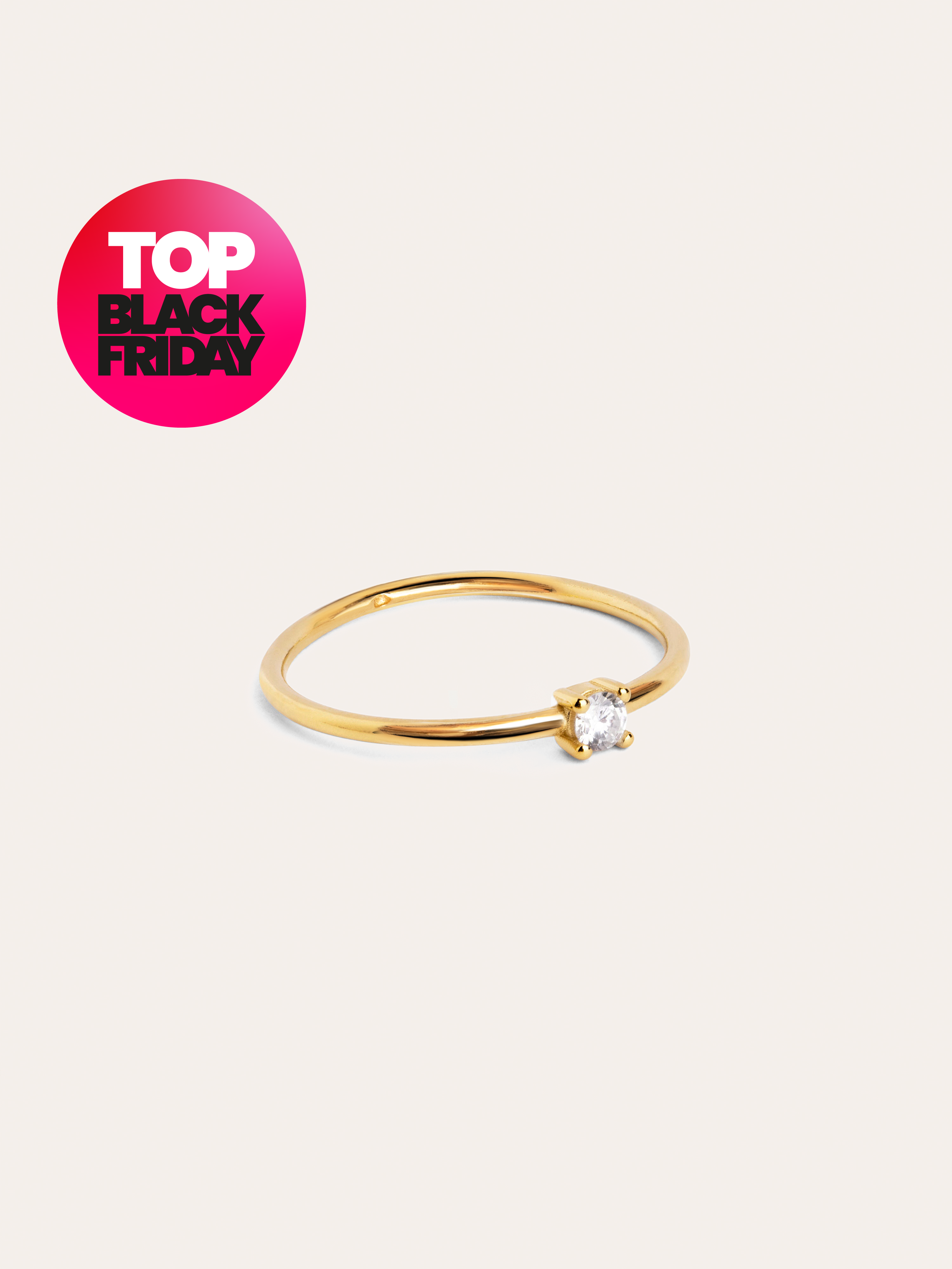 Single Spark Gold Ring