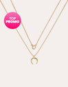 Diamond + Mini Moonset 2 Gold Necklaces Pack