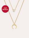 Diamond + Mini Moonset 2 Gold Necklaces Pack