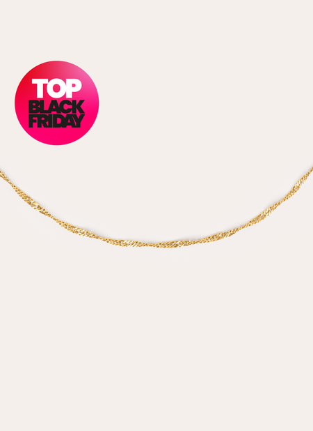 Mini Twist Stainless Steel Gold Necklace