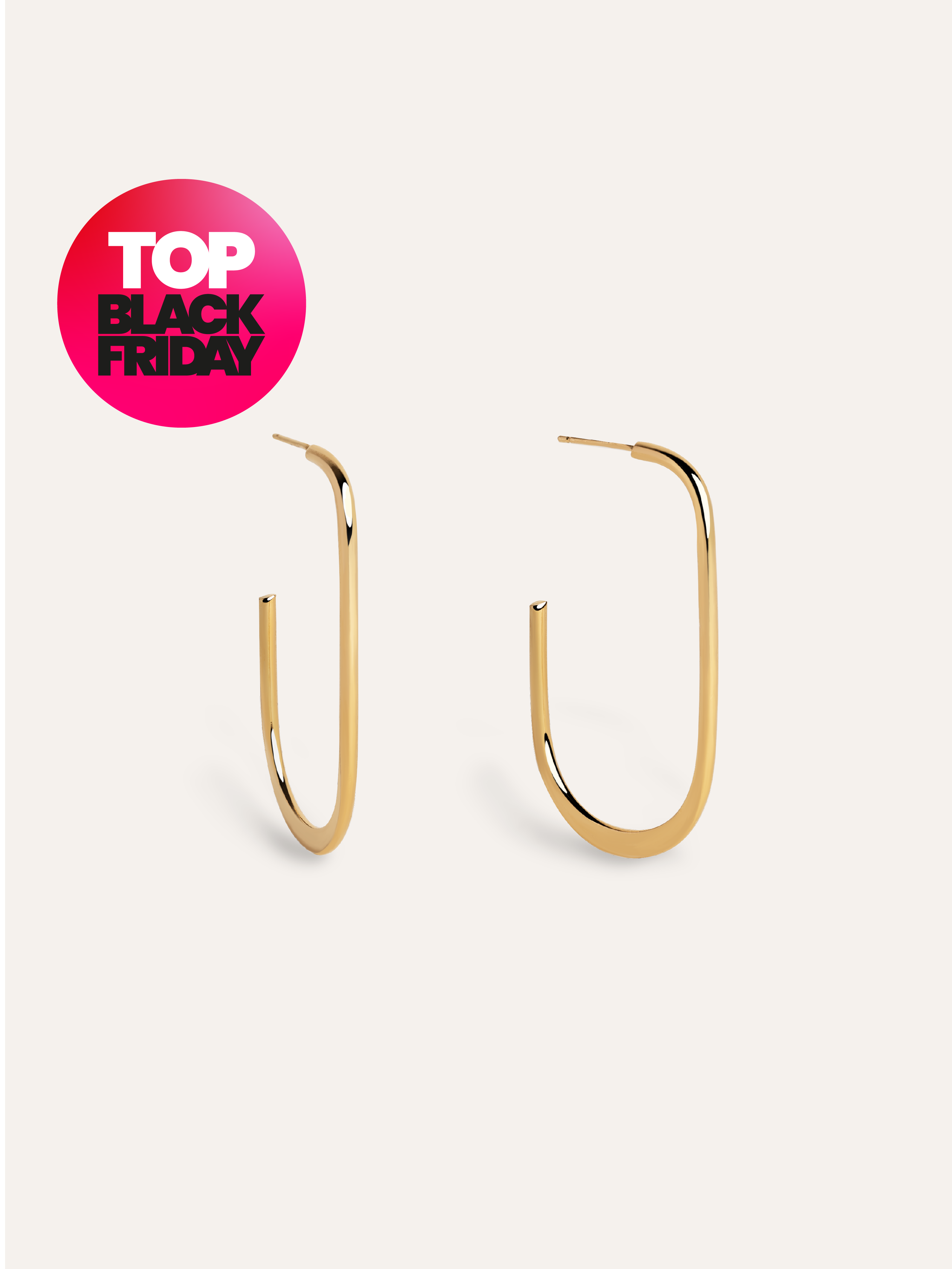 Abba Gold Hoop Earrings 