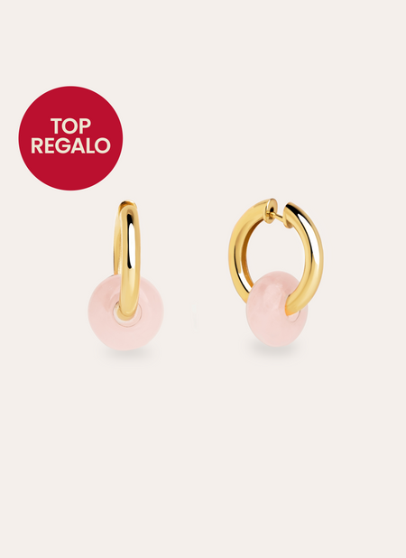 Pendientes Aro Carmen True Rose Baño Oro