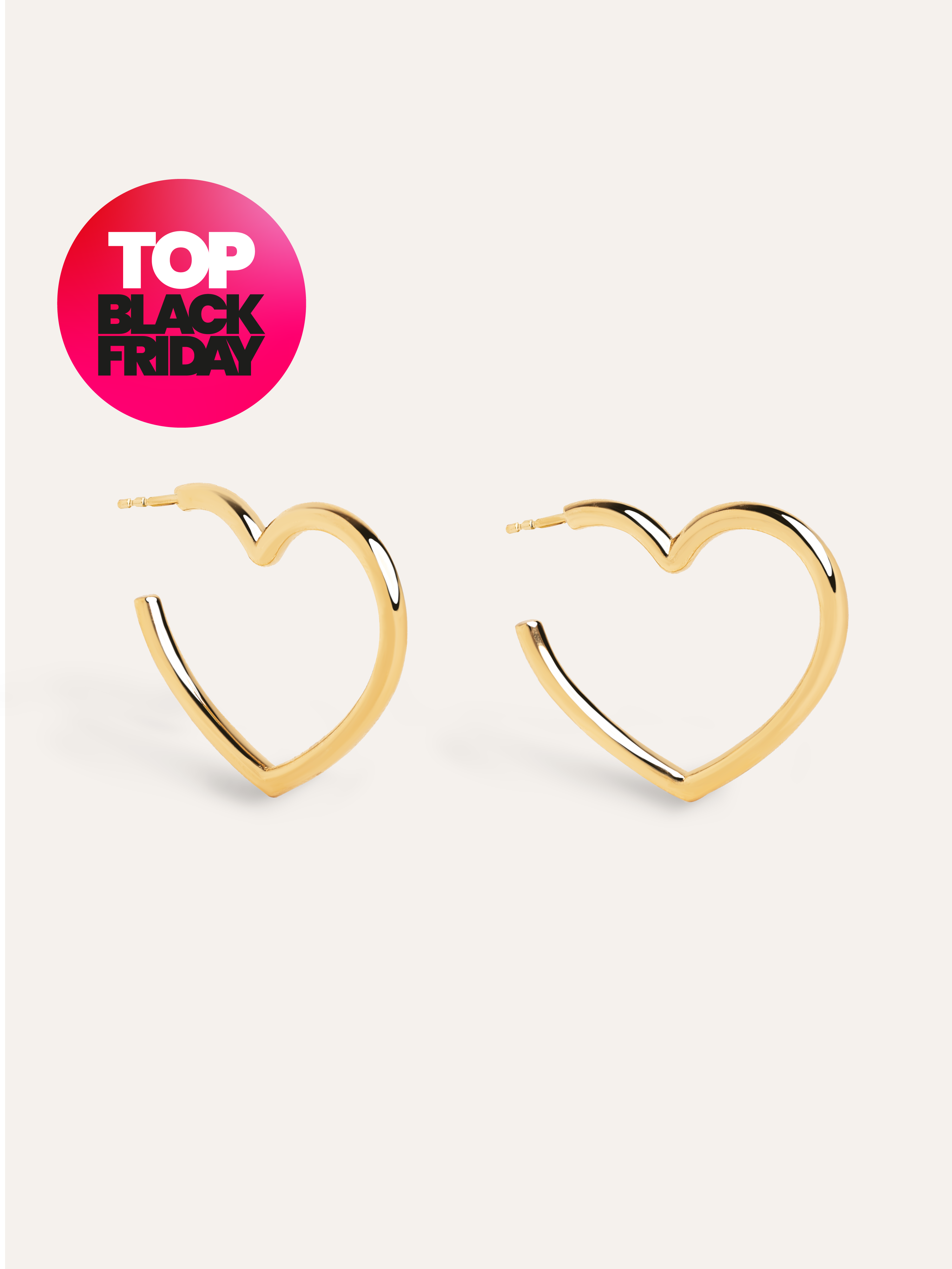 Cuore Gold Hoop Earrings