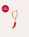 Chilly Pepper Enamel Gold Single Earring 