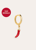 Chilly Pepper Enamel Gold Single Earring 