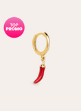 Chilly Pepper Enamel Gold Single Earring 