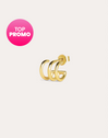 Three Gold Hoop Single earring