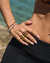 Anillo Odisea Acero Baño Oro