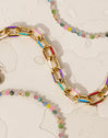 Pulsera Link Rainbow Enamel Baño Oro