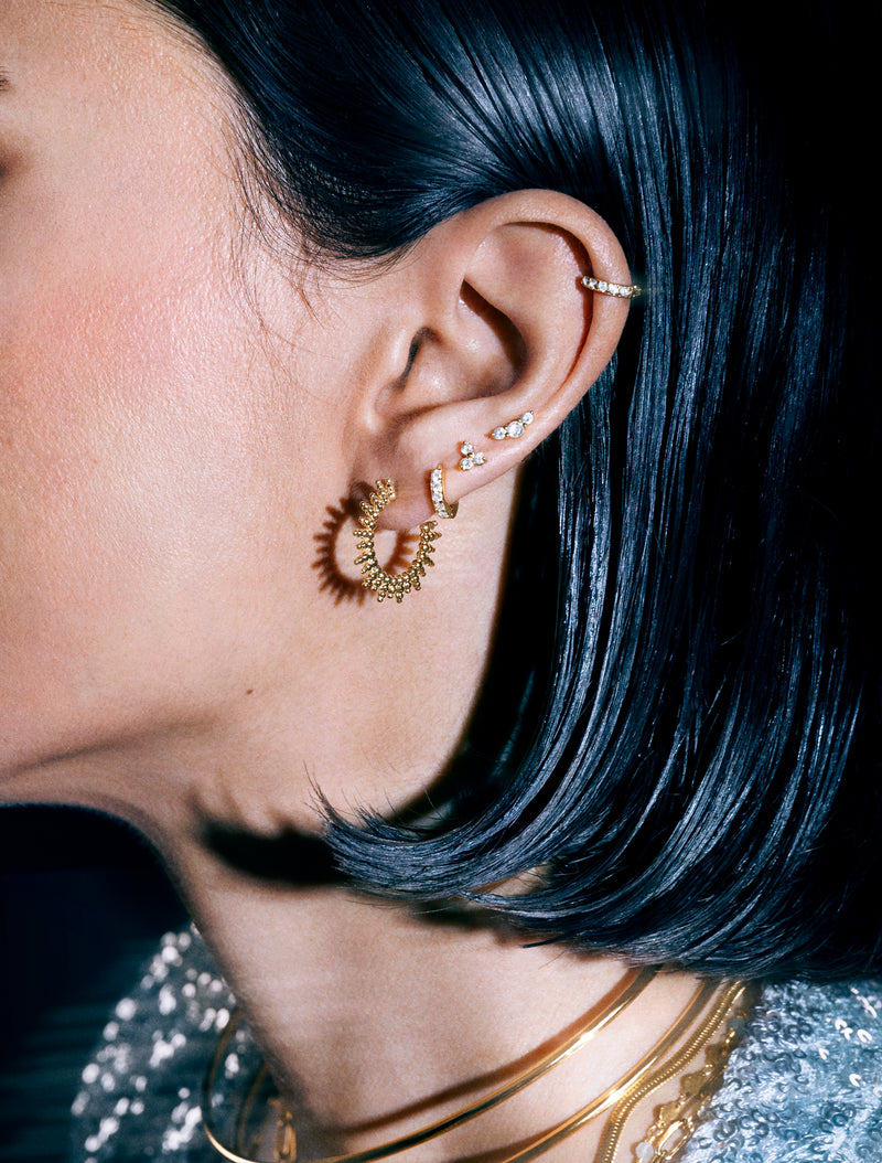 Clover Gold Single Earring
