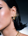 Single Earring Lightning Steel Gold-Plated