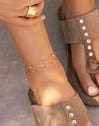 Bahia Dots Colors Gold Anklet