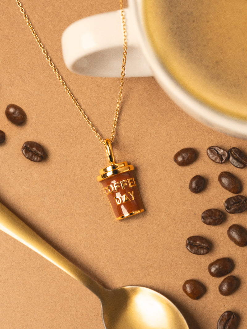 Coffee Gold Charm