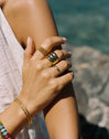 Mesh Stainless Steel Gold Ring 