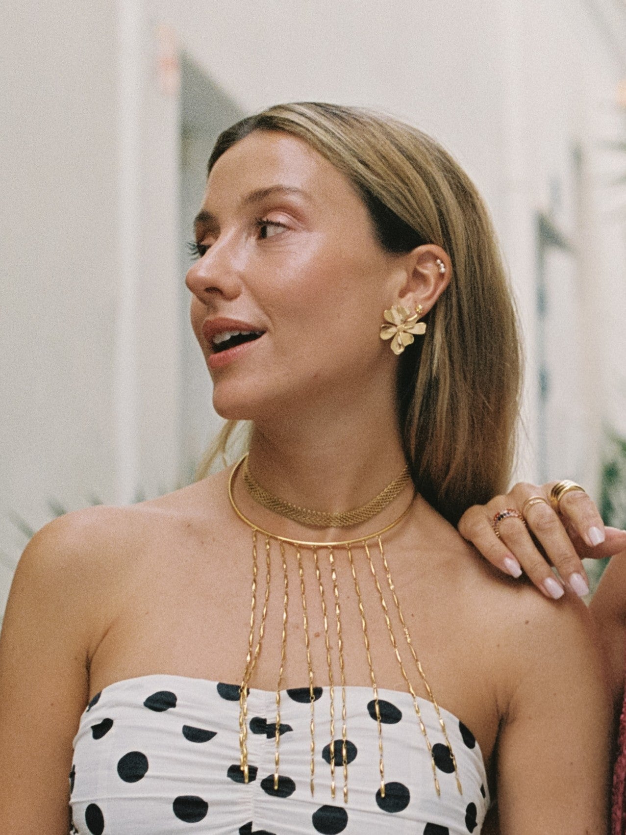 Flower Spring Gold Earrings