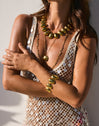 Collar Oceya Acero Baño Oro