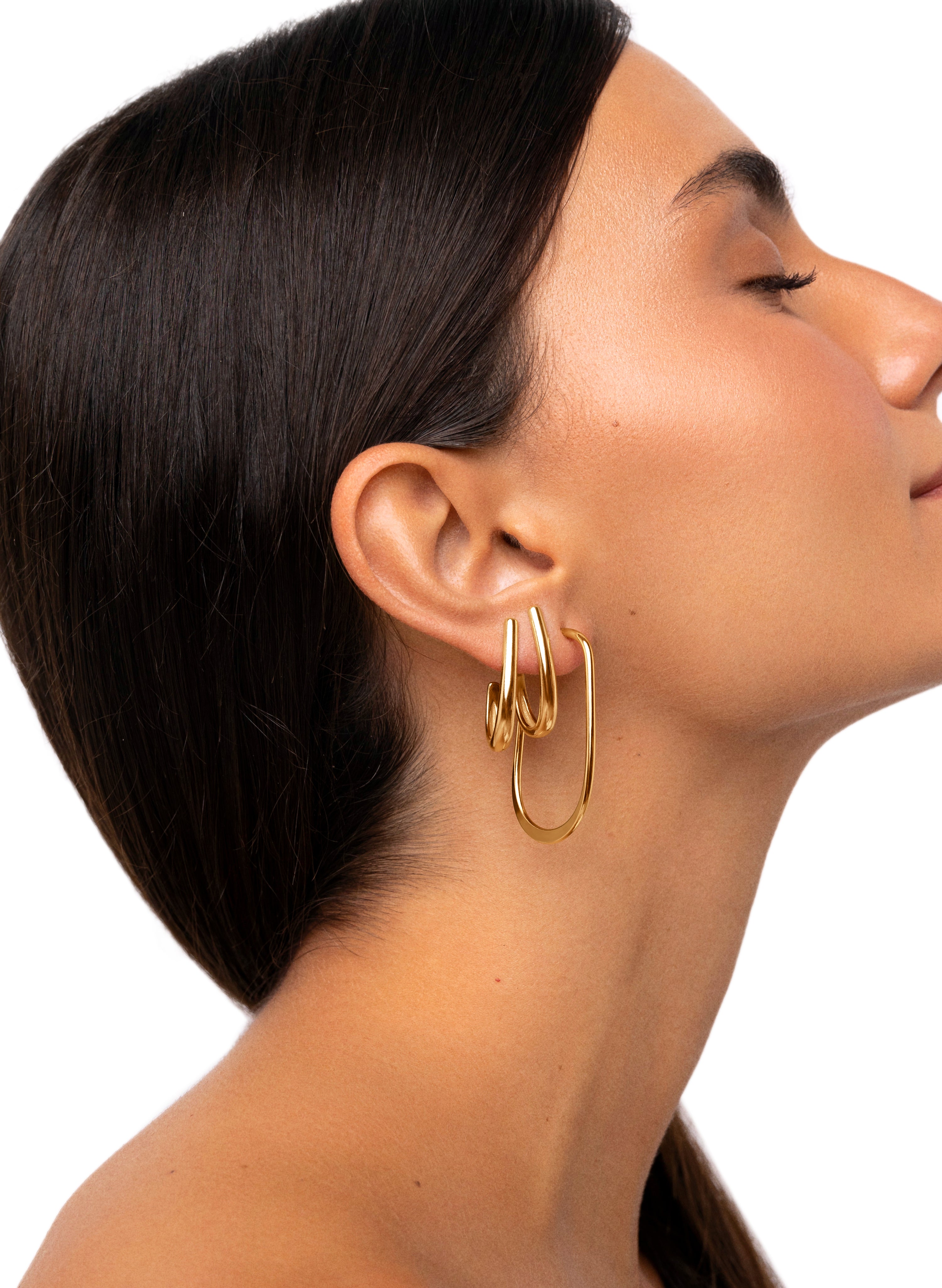Aby Gold Hoop Earrings