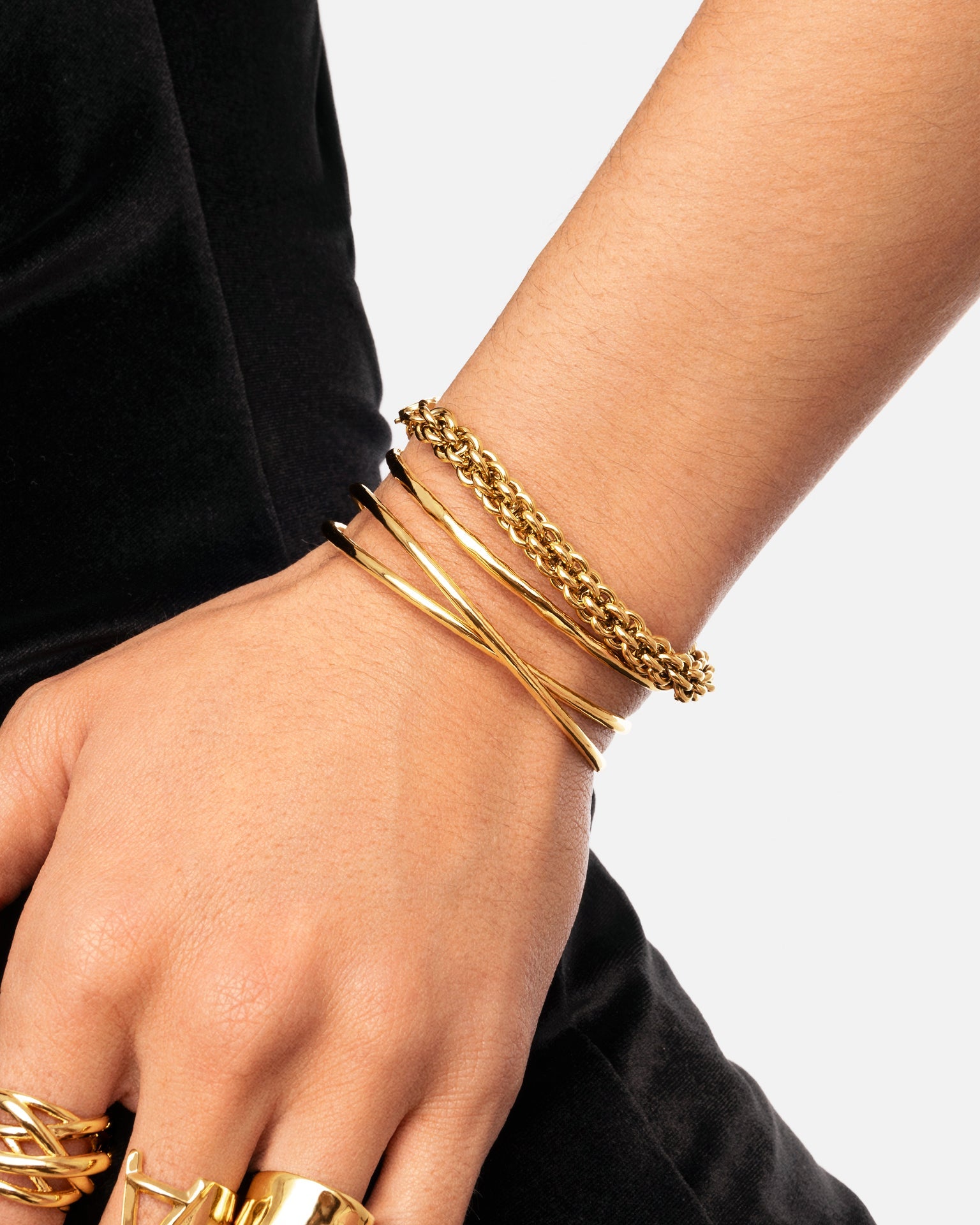 Big Rope Stainless Steel Gold Bracelet