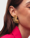 Sunbeam Stainless Steel Gold Earrings