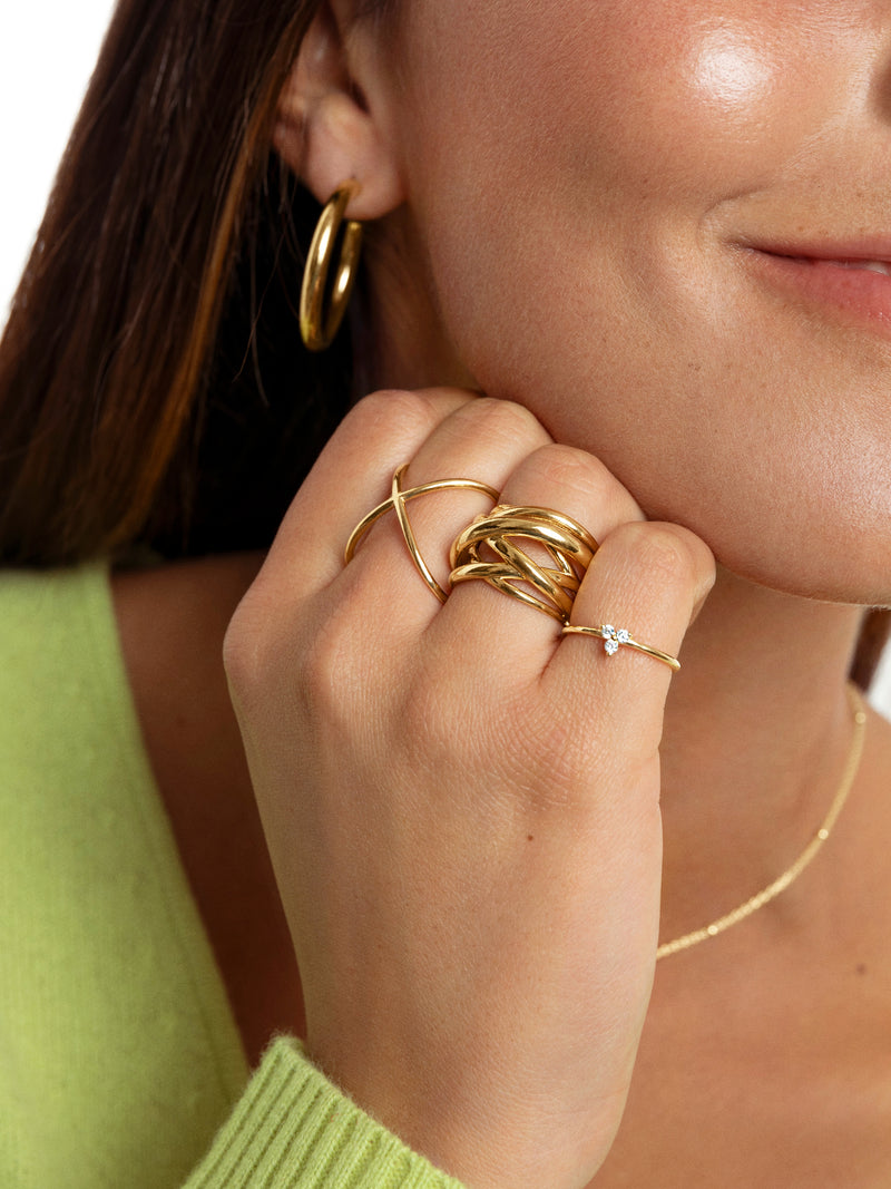 Clover Ring Gold Plated