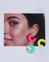 Gummy Turquoise Stainless Steel Earrings 