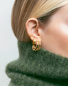 Triple Gold Hoop Earrings