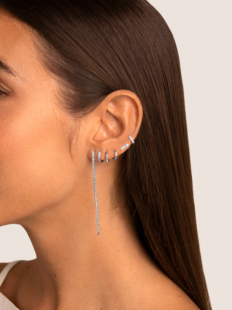 Cleo S Silver Hoop Single Earring