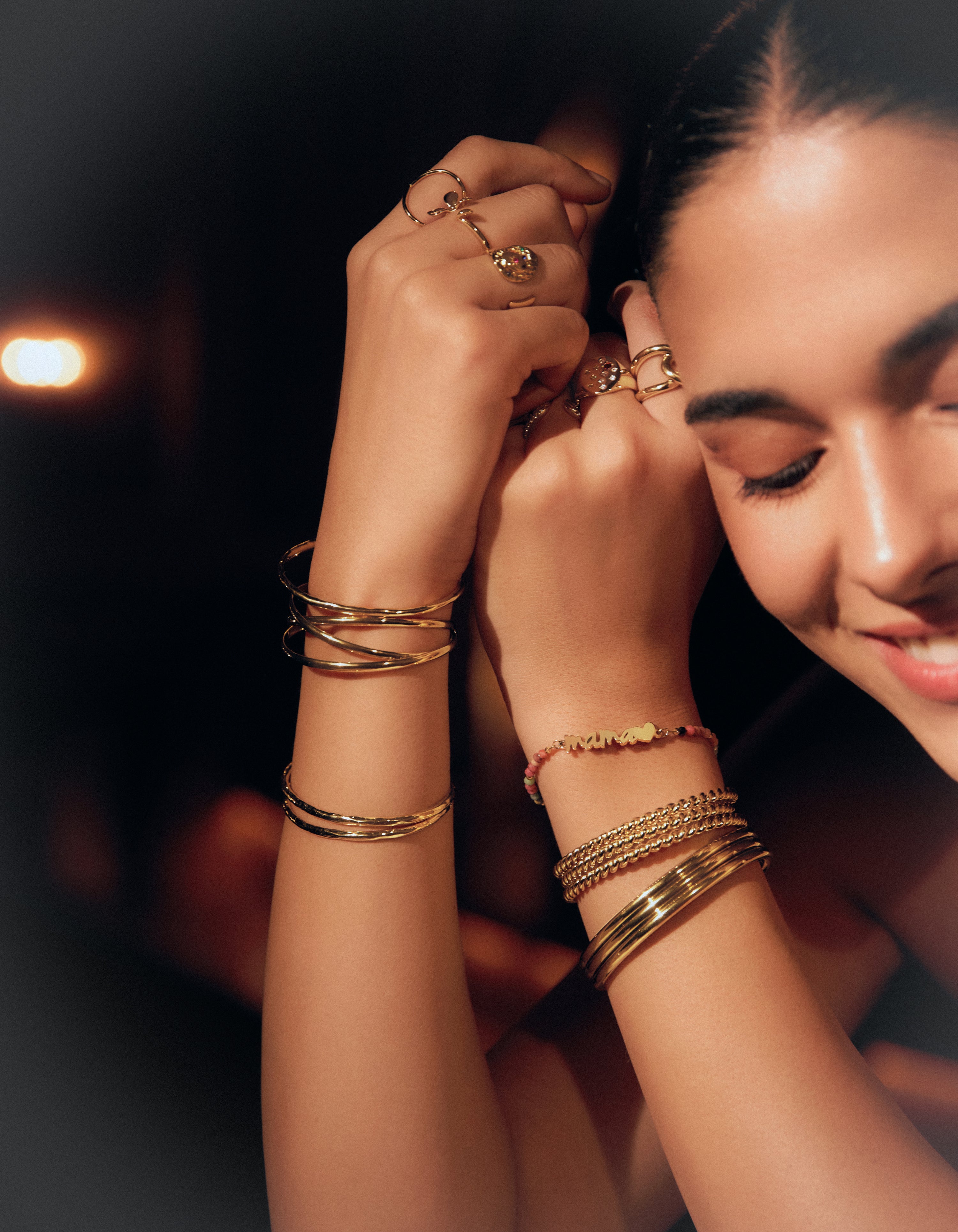 Bomb Stainless Steel Gold bangle