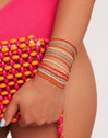 Yarn Orange Gold Bracelet