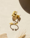 Letter Diamond Personalized Gold Ring